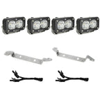 Baja Designs 2022 Toyota Tundra S2 Sport OEM Fog Light Replacement Kit with mounts and wiring for offroad lighting.