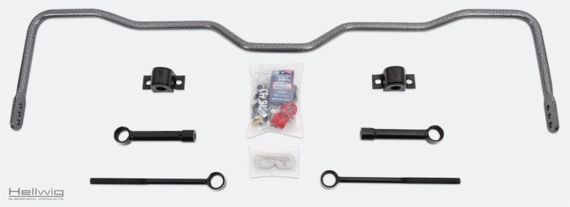 Hellwig 20-21 Jeep Gladiator (w/ 3-5in Lift) Solid Heat Treated Chromoly 7/8in Rear Sway Bar and installation components.