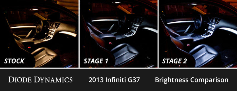 Diode Dynamics 08-15 Infiniti G37 Coupe/Convertible Interior LED Kit Cool White Stage 1 Secondary image