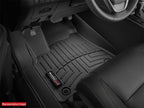 WeatherTech 99-07 Chevrolet Silverado Extended Cab Classic Rear FloorLiner - Black installed in truck interior.