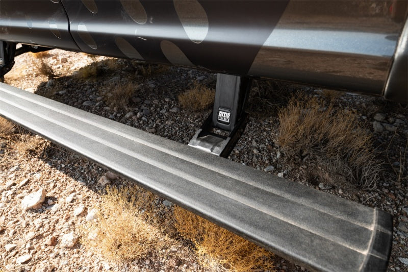 AMP Research 15-20 Chevy/GMC Silverado 2500-3500/Sierra 2500-3500/Crew & Double Cab PowerStep close-up showing off-road performance.