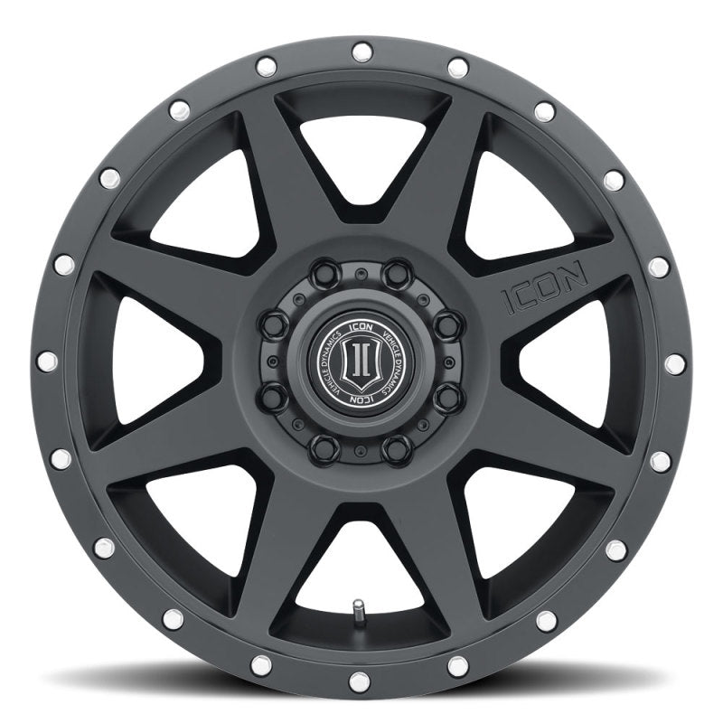 ICON Rebound 20x9 8x6.5 12mm Offset 5.5in BS 121.40mm Bore Satin Black Wheel Secondary image