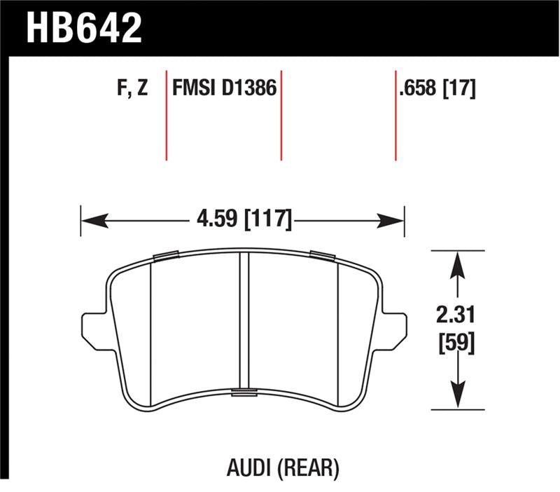 Hawk Performance 09-10 Audi A4/Quattro / 08-11 A5 Quattro / 09-11 Q5 Rear Ceramic Street Brake Pads Secondary image