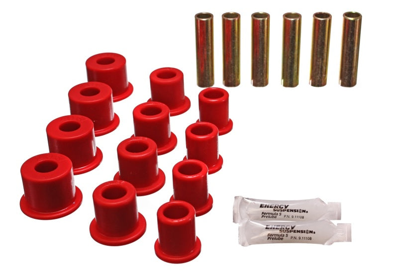 Energy Suspension Rear Spring Bushings - Red for offroad performance upgrades