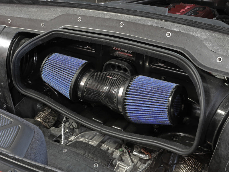 aFe 2020 Chevrolet Corvette C8 Track Series Carbon Fiber Cold Air Intake System With Pro 5R Filters Secondary image
