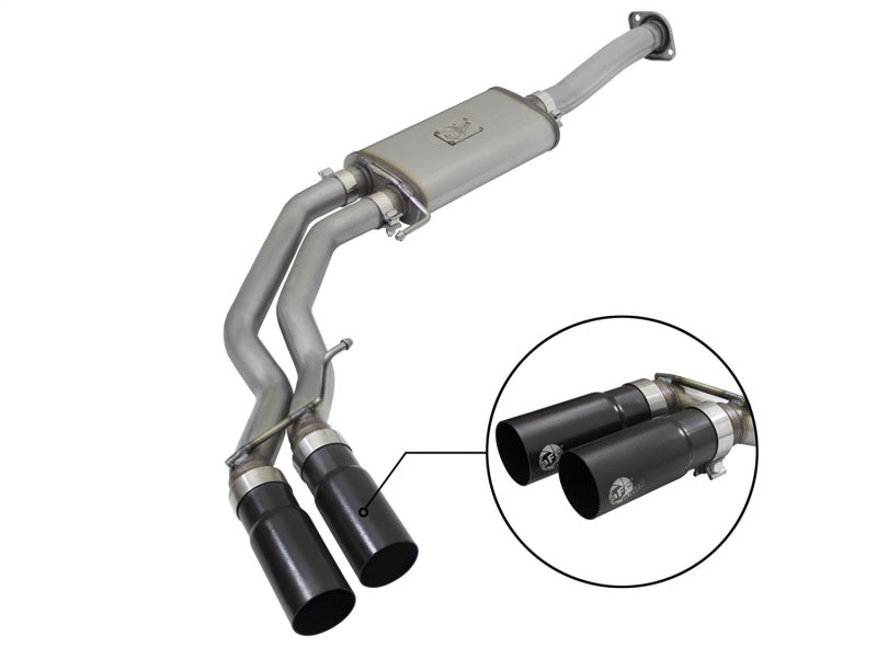 aFe Rebel Exhausts 3in SS Cat-Back 15-16 Ford F-150 EcoBoost V6 2.7/3.5L V8 5.0L w/ Black Tips Secondary image