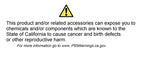 California Proposition 65 warning for chemical exposure.