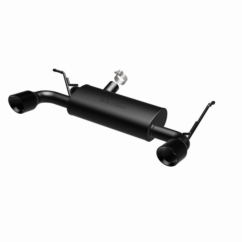 MagnaFlow 07-17 Jeep Wrangler JK 3.8/3.6L Dual Split Rear Exit Black Axle-Back Exhaust for performance upgrades