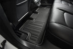 3D MAXpider 21-22 Tesla Model Y 7-Seat Elitect Black R1 R2 R3 floor liner in vehicle interior.
