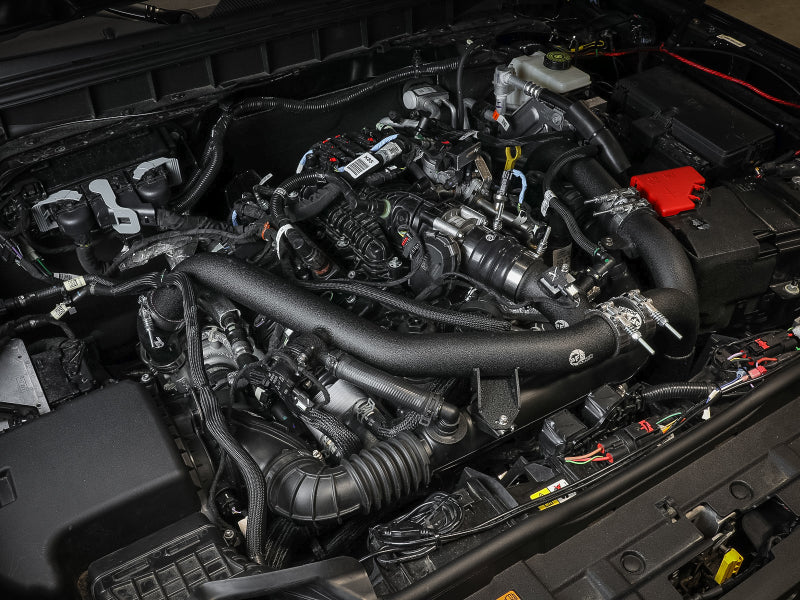 aFe 21-23 Ford Bronco V6-2.7Ltt BladeRunner Alum Hot & Cold Charge Pipe Kit - Black Secondary image