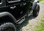 N-Fab RS Nerf Step 07-18 Jeep Wrangler JK 4DR - Full Length - Tex. Black on offroad truck with custom tires