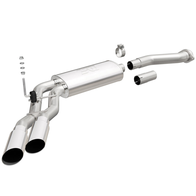 MagnaFlow 11-13 Ford F-150 Pickup Dual Same Side Before P/S Rear Tire Stainless CatBack Perf Exhaust Secondary image