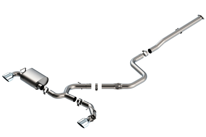 Borla 19-20 Hyundai Veloster N 2.0L I4 MT FWD 2DR 3in ATAK CatBack Exhaust w/ SS Tips system view