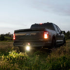 Baja Designs S1 Hitch Light Kit Toggle Switch - Universal on a Ford truck in a field at dusk.