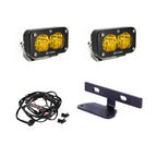 Baja Designs 2024+ Can-Am Maverick R S2 Pro Hood Light Kit components including lights, wiring, and mount.