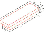 Deezee Universal Tool Box - Red Crossover - Single Lid Black BT Pull Handle (Low/Txt Blk) dimensions illustration