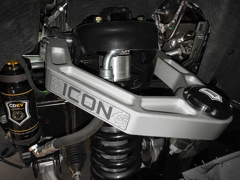 ICON 2021+ Ford Bronco Billet Upper Control Arm Delta Joint Kit in vehicle