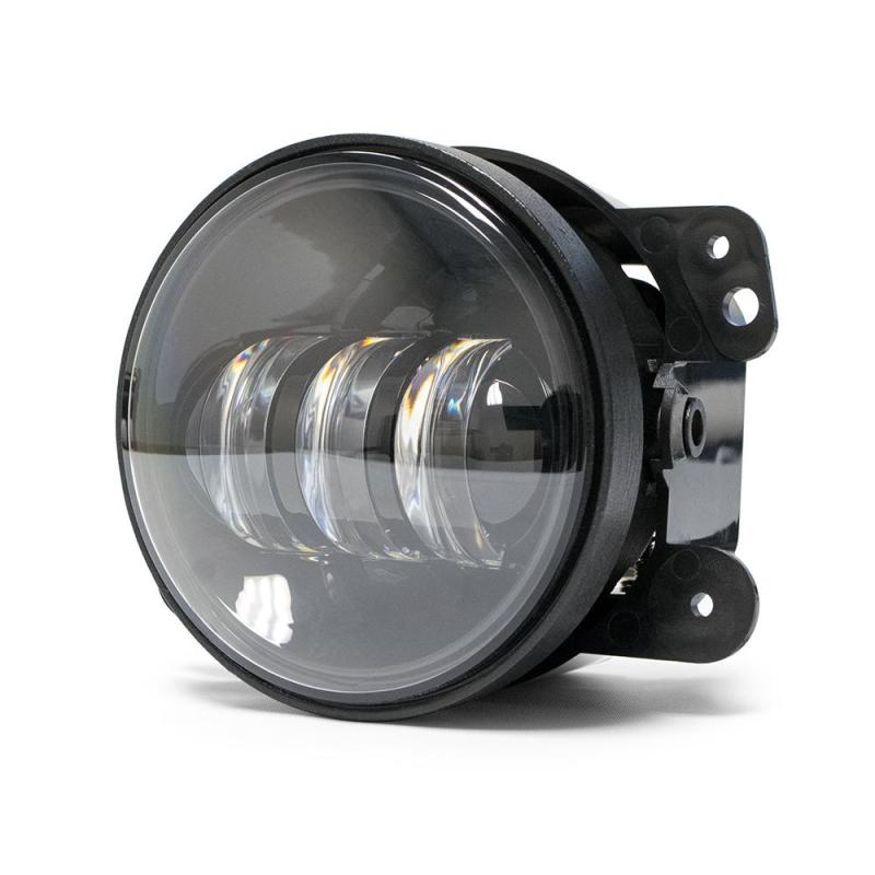 DV8 Offroad 07-18 Jeep Wrangler JK 4in 30W LED Replacement Fog Lights for offroad lighting.