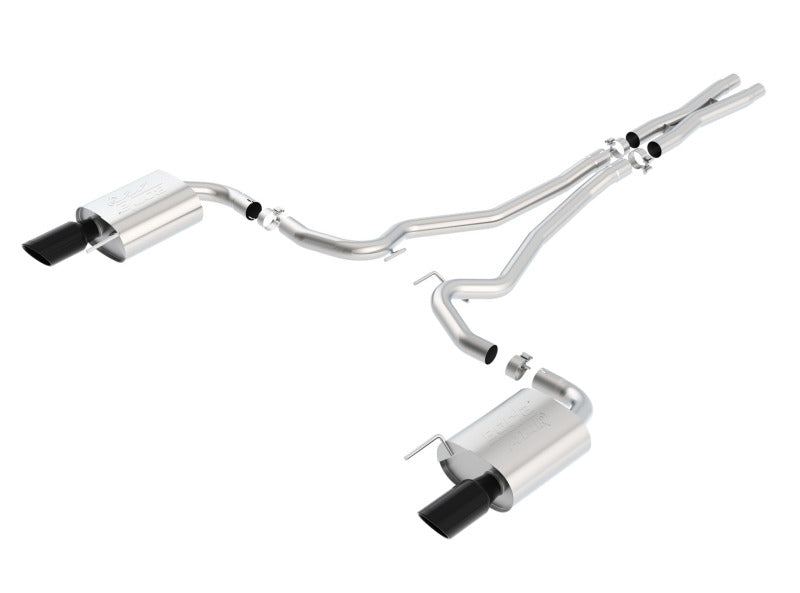 Borla Atak S Cat-Back 15-17 Ford Mustang GT 5.0L V8 MT/AT 2.5in pipe 4in tip (Black Chrome) exhaust system