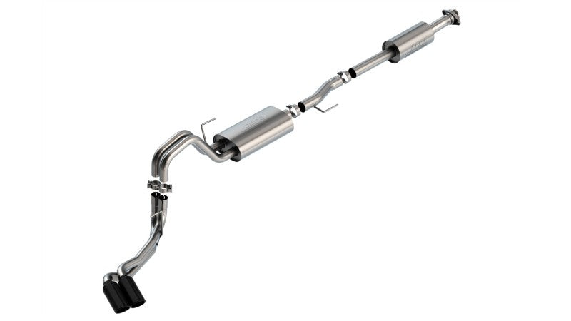 Borla F-150 2021 2.7L/3.5L 4dr CC SB EC STB Lar/KingR/Plnm/LTD 3/2.25 DSE CB Touring BLK CHR Tips exhaust system