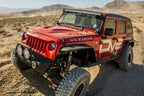 DV8 Offroad 07-18 Jeep Wrangler JK Front & Rear Flat Tube Fenders in desert terrain