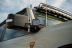 DV8 Offroad 2021 Ford Bronco A Pillar Dual Light Pod Drop Mounts with offroad lighting