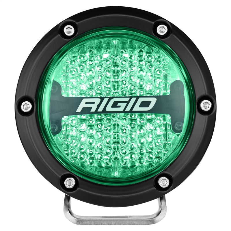 Rigid Industries 360-Series 4in LED Off-Road Diffused Beam - RGBW Backlight (Pair) for offroad lighting.