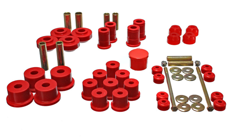 Energy Suspension 67-73 Ford Mustang Red Hyper-flex Master Bushing Set - offroad performance upgrades