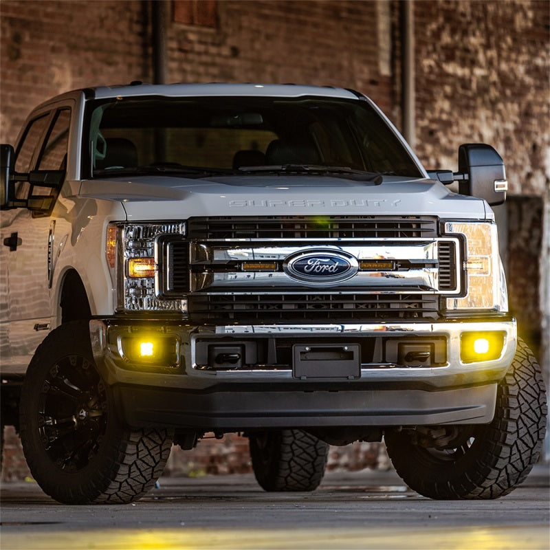 Rigid Industries D-Series PRO SAE Fog Yellow Pair on Ford truck