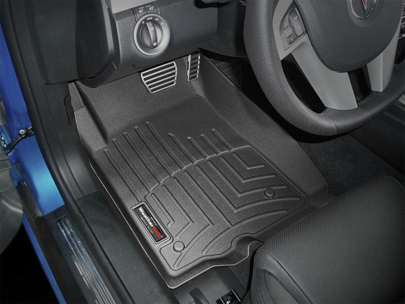 WeatherTech 08+ Pontiac G8 Front FloorLiner - Black in vehicle