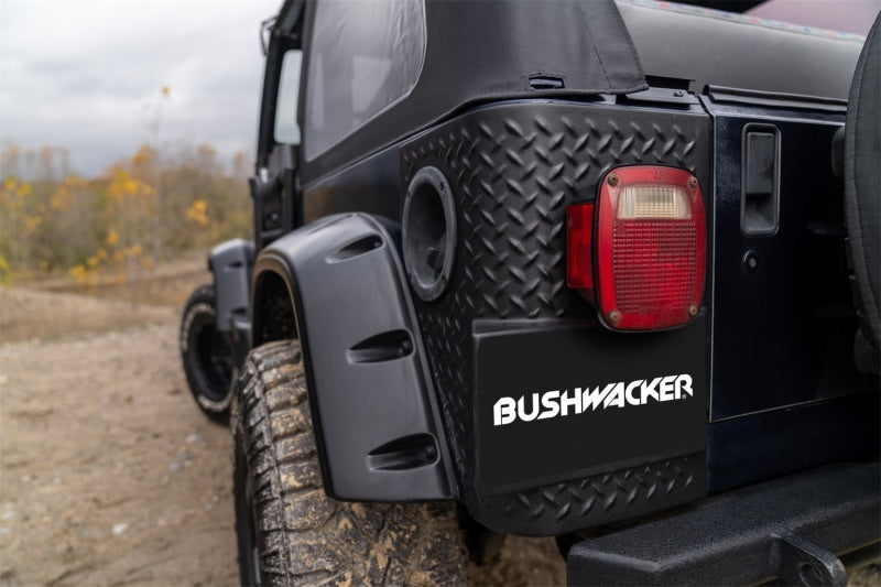 Bushwacker 97-06 Jeep Wrangler Trail Armor Rear Corners - Black on off-road Jeep