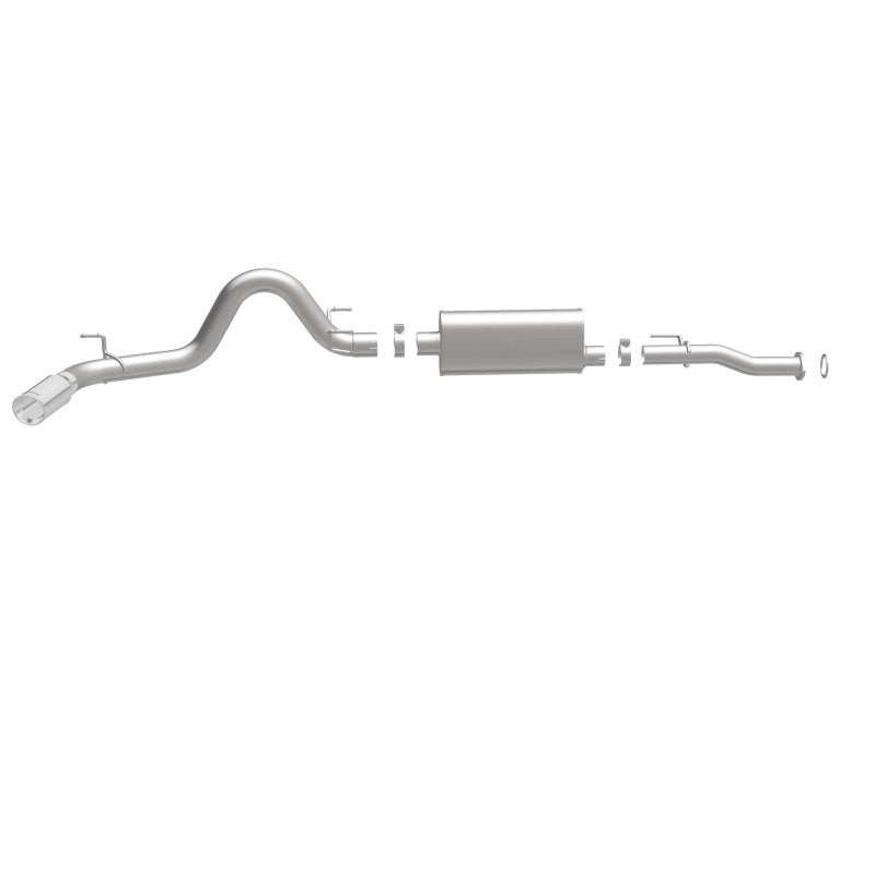 MagnaFlow Cat-Back 2016 Toyota Tacoma 3.5L V6 SS 3in Single Pass Side Exit Rear 4in Tip exhaust system components