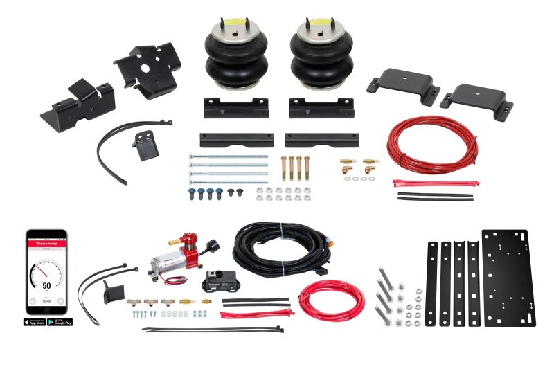 Firestone 14-24 RAM 2500 2WD/4WD AIO Wireless Ride-Rite All-In-One Kit (W217602884) components and installation parts.
