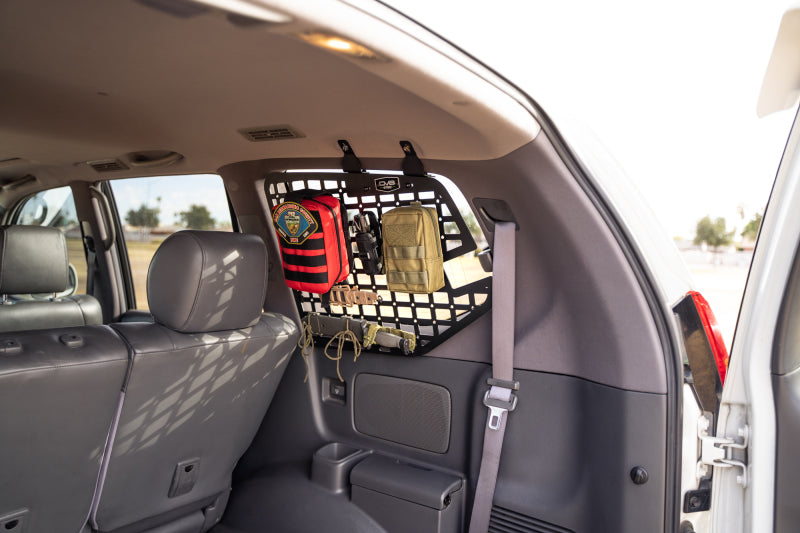DV8 Offroad 03-09 Lexus GX 470 Rear Window Molle Storage Panels in vehicle