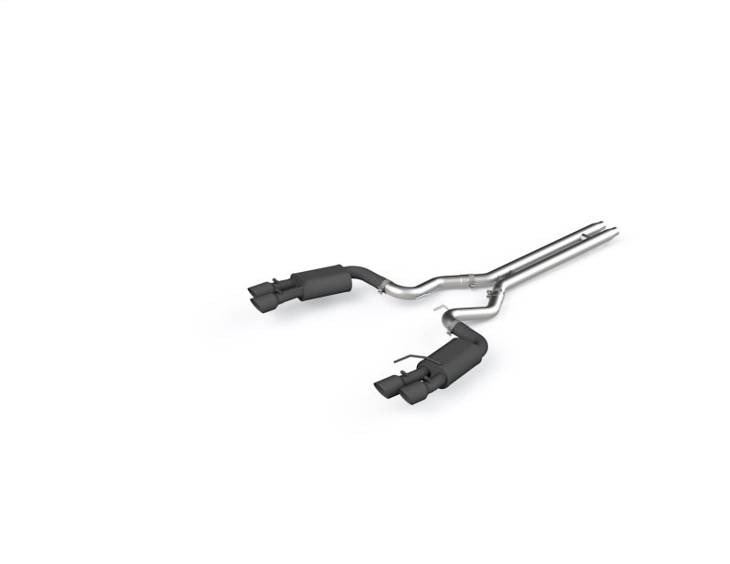 MBRP 18-19 Ford Mustang GT 5.0 3in Dual Split Rear Cat Back w/ Quad 4in Dual Wall Tips- Black Coated Secondary image