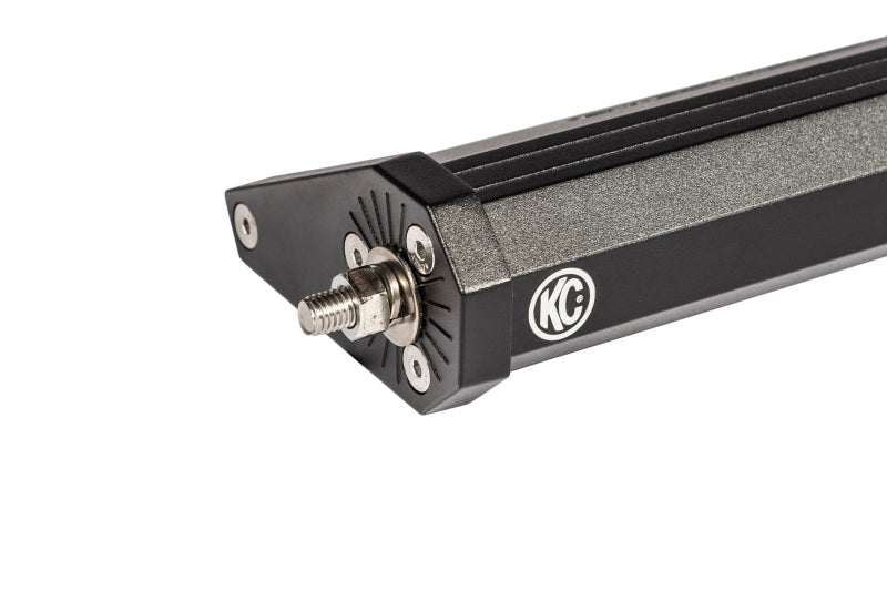 KC HiLiTES Universal 50in. Overhead Xross Bar Light Mount (Bar Only/Req. Mount Brackets) - Black close-up view