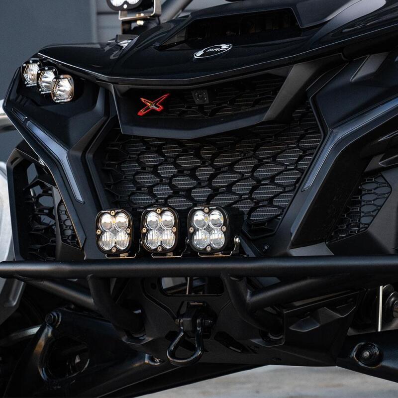 Baja Designs 2024+ Can-Am Maverick R Squadron Sport Pre-Runner Bumper Kit - Clear with offroad lighting Main image