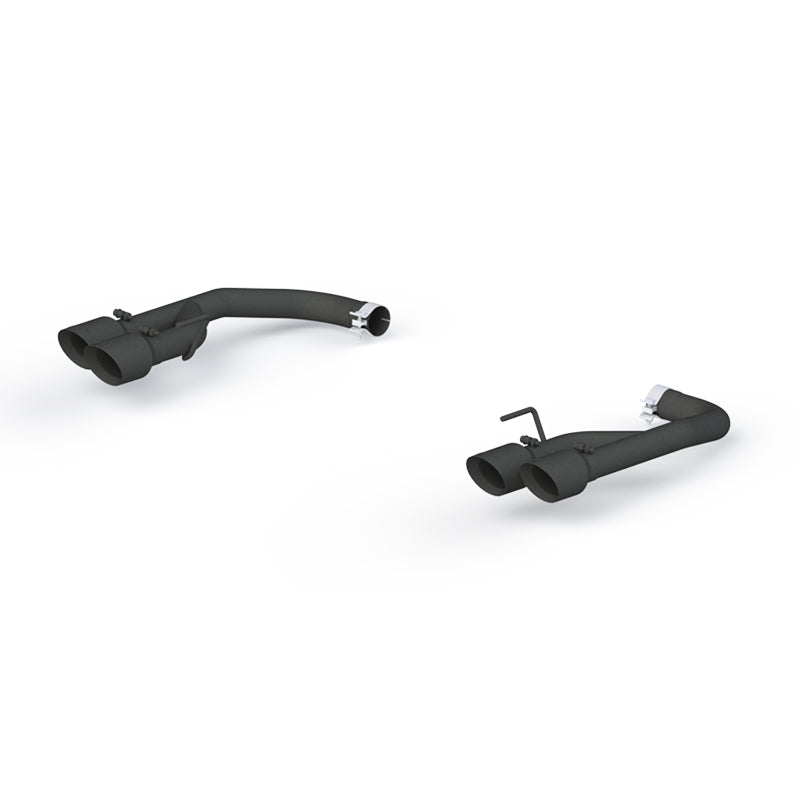 MBRP 18-20 Ford Mustang GT 2.5in Black Coated Non Active Dual Axle Back Exhaust - 4in Dual Wall Tips Secondary image