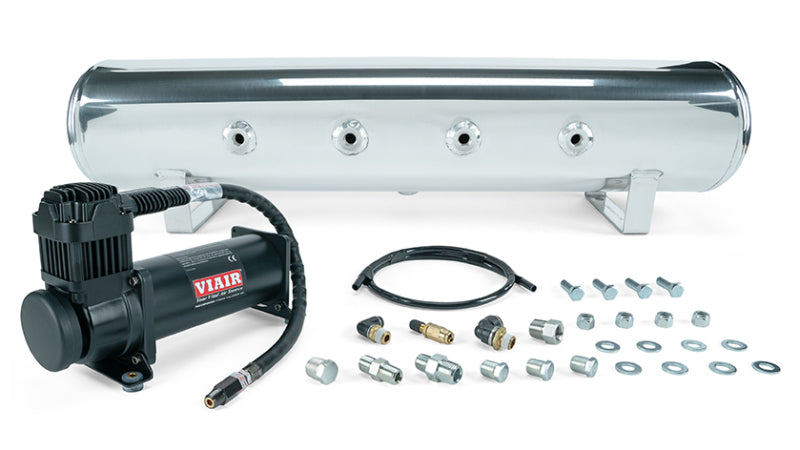 Air Lift 4 Gal. 7-Port Tank w/ Viair 444b Blk Compressor (Incl. Fittings & Mounting Hardware) for offroad performance upgrades.