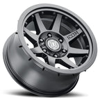 ICON Rebound Pro 17x8.5 6x5.5 0mm Offset 4.75in BS 106.1mm Bore Satin Black Wheel for offroad performance upgrades.