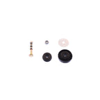 Bilstein B4 2003 Mercedes-Benz C230 Kompressor Rear 36mm Monotube Shock Absorber parts including bushings and hardware.