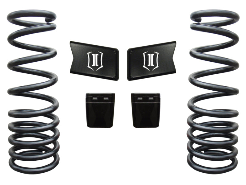ICON 03-12 Dodge Ram HD 4WD 2.5in Dual Rate Spring Kit components