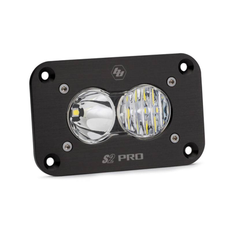 Baja Designs S2 Pro Flush Mount Driving Combo Pattern LED Work Light - Clear for offroad lighting and electrical