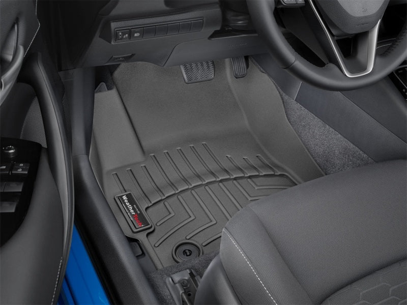 WeatherTech 2019+ Toyota Corolla Hatchback Front FloorLiner - Black installed in car interior