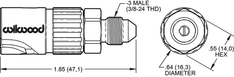 Wilwood Quick Disconnect - Female Side -3 AN Secondary image