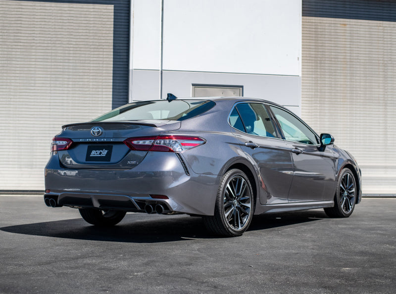 Borla 18-20 Toyota Camry XSE 3.5in Tip Dual Split Rear Exit Cat Back S-Type Exhaust Black Chrome Secondary image