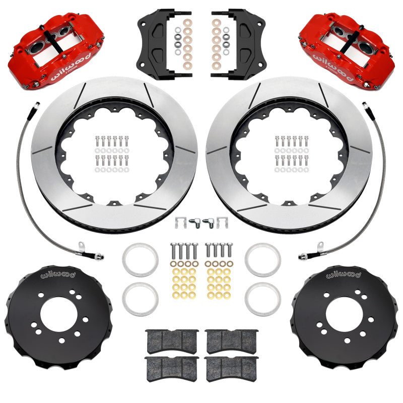 Wilwood 89-98 Nissan 240SX/89-94 Skyline/90-96 300ZX Superlite 6R Front BBK w/ 14in D/S Rotors - Red Secondary image