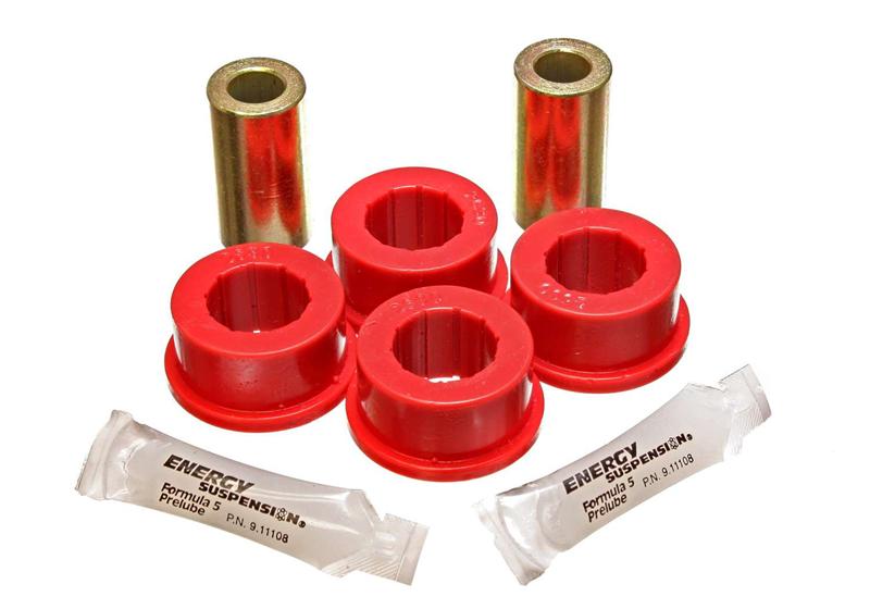 Energy Suspension 05-13 Ford Mustang Red Rear Track Arm Bushing Set for offroad performance upgrades