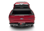 BAK 2024 Toyota Tacoma Revolver X4s 5ft Bed Cover on red Ford truck