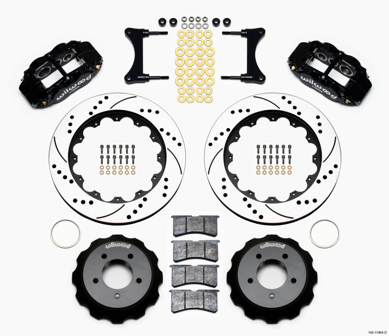 Wilwood Narrow Superlite 6R Front Hat Kit 14.00in Drilled 93-96 Mazda RX7 Secondary image